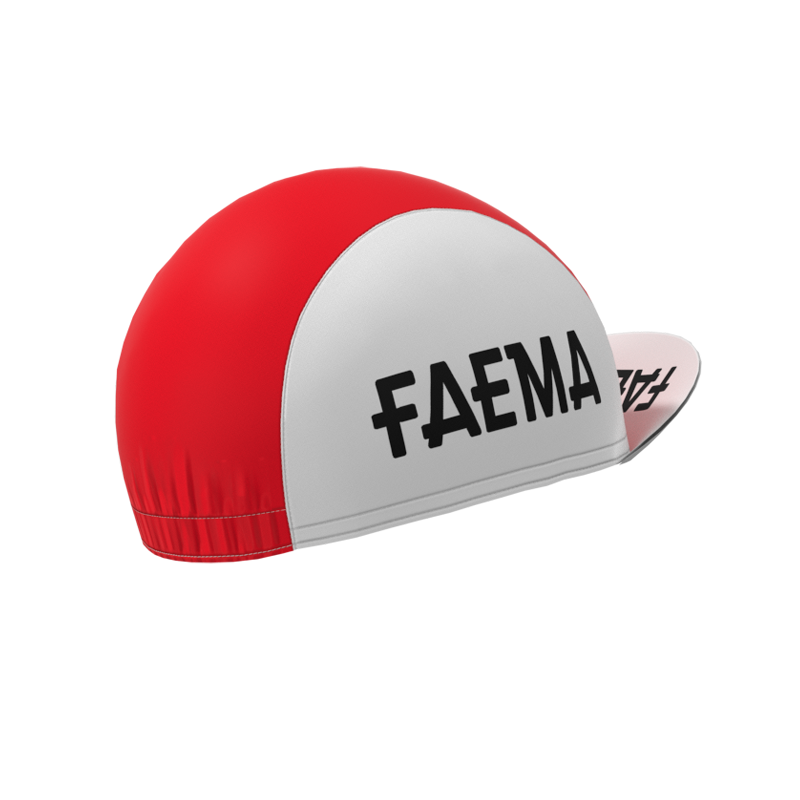 FAEMA White Retro Cycling Cap